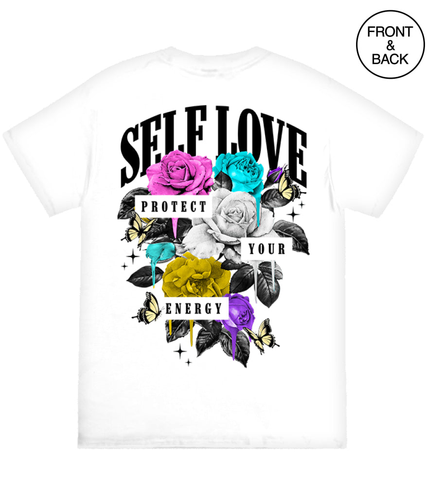 Slef Love Protect Your Energy S / White Girls Tee