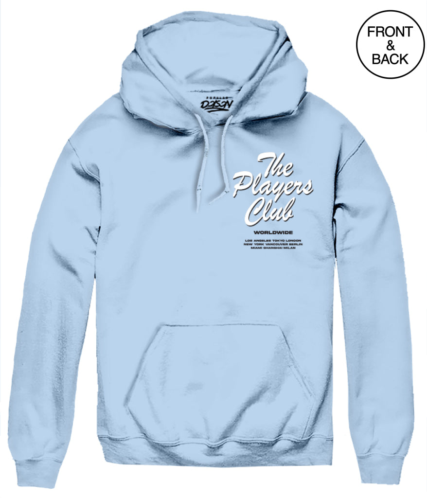 The Players Club Rose S / Light Blue Mens Hoodies And Sweatshirts
