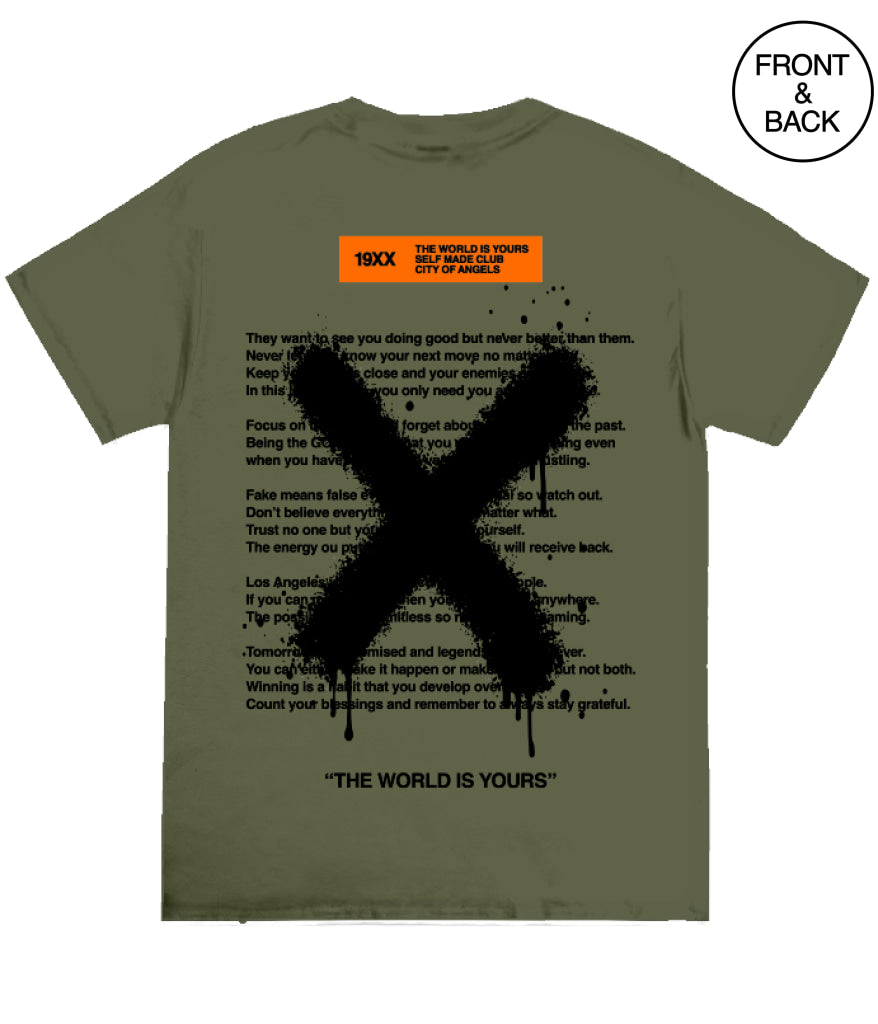 THE WORLD IS YOURS GRAFFITI TEE S / MILITARY GREEN Men’s Tee