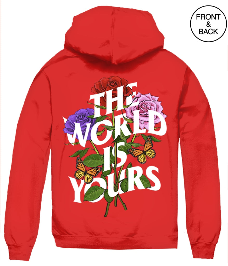 The World Is Yours Hoods S / Red Mens Hoodies And Sweatshirts