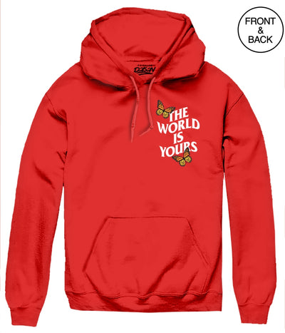 The World Is Yours Hoods S / Red Mens Hoodies And Sweatshirts
