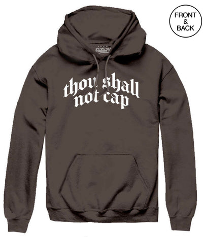 Though Shall Not Cap S / Dark Brown Mens Hoodies And Sweatshirts