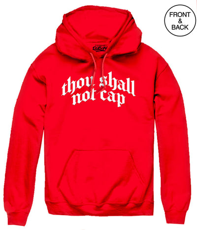 Though Shall Not Cap S / Red Mens Hoodies And Sweatshirts