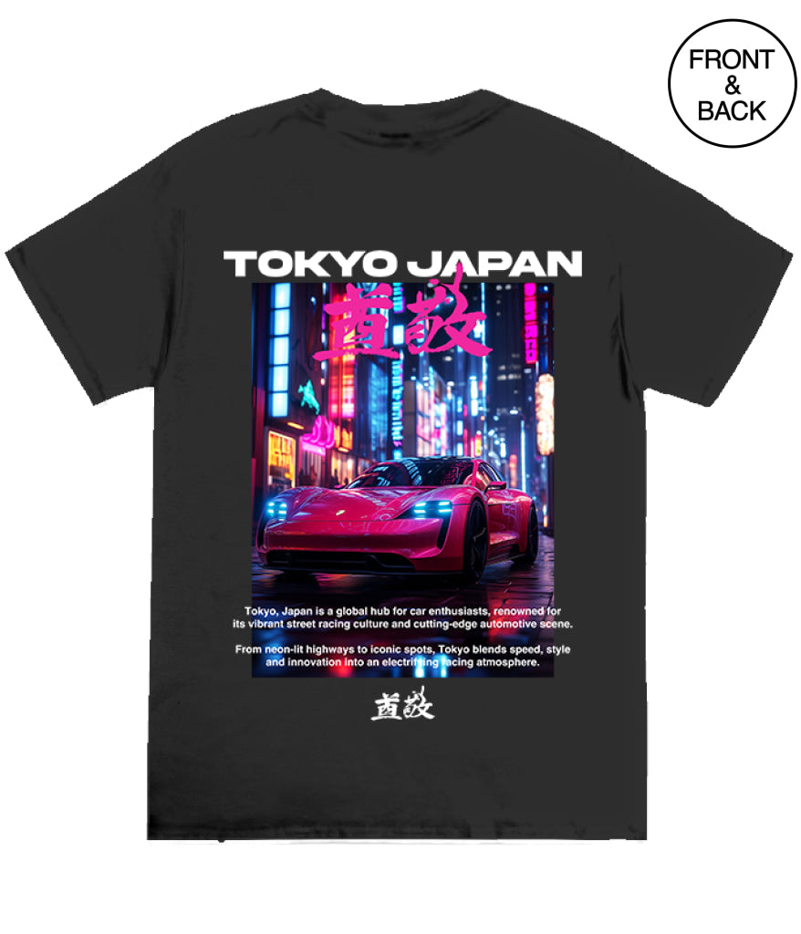 TOKYO CAR TEE S / BLACK Men’s Tee