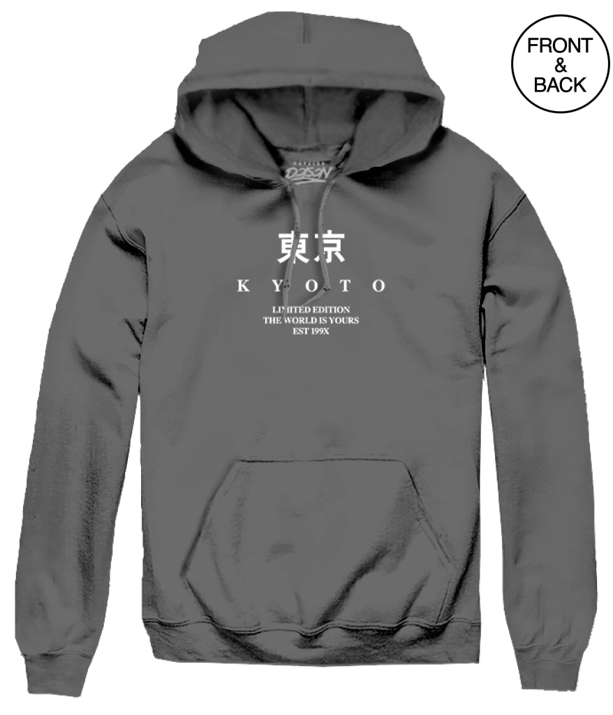 TOKYO CHERRY BLOSSOM HOODIE S / CHARCOAL Men’s Hoodies and Sweatshirts