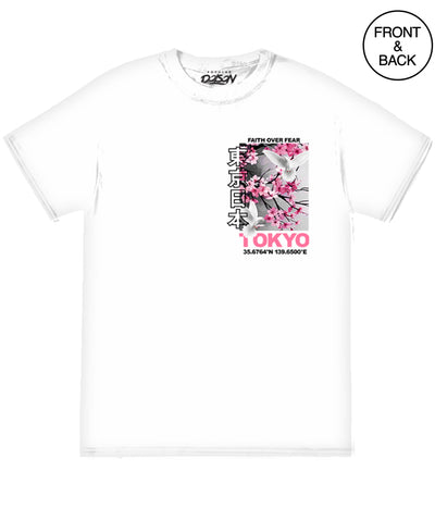 TOKYO CHERRY BLOSSOM TEE - S / WHITE - Men’s Tee
