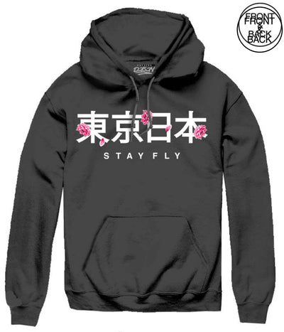 Tokyo Cherry Blssom Box Hoodie S / Black Mens Hoodies And Sweatshirts