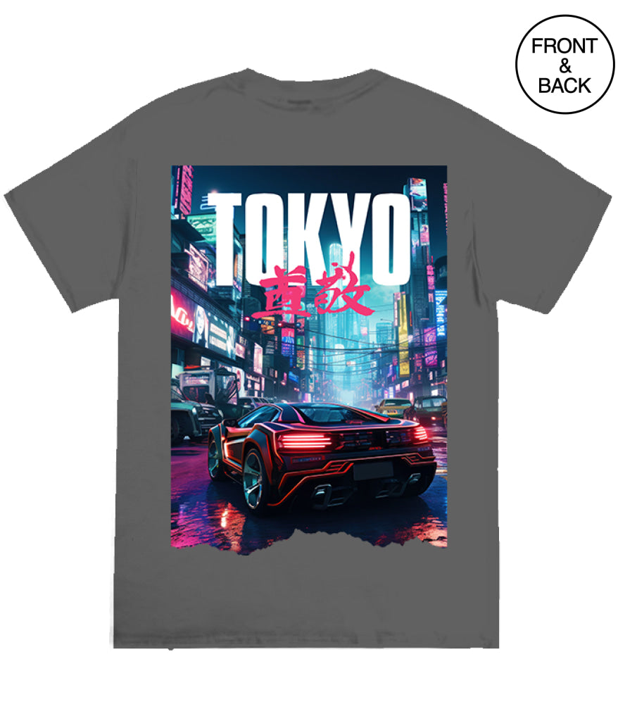 Tokyo City Car S / Charcoal Men’s Tee