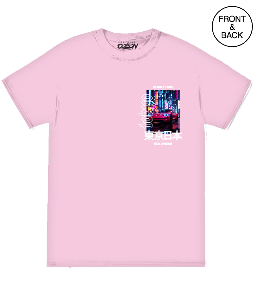 TOKYO JAPAN CAR TEE - S / LIGHT PINK - Men’s Tee
