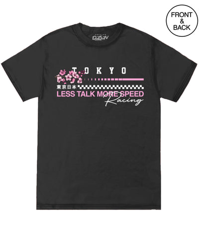 TOKYO RACING CHERRY BLOSSOM TEE - S / BLACK - Men’s Tee