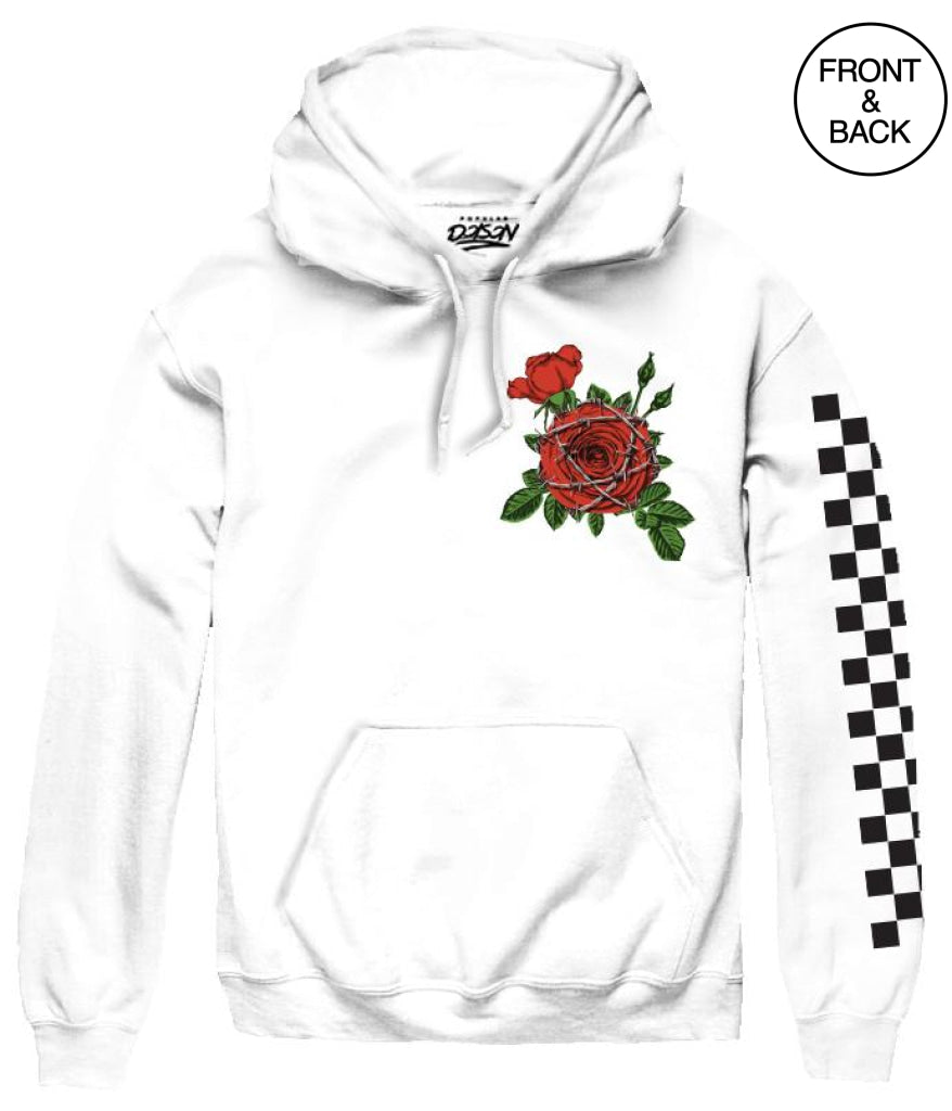 TOKYO ROSE CHECKERED KANJI HOODIE BIG SIZE Popular Poison