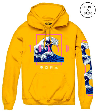 Tokyo Wave Box-Big Size 2Xl / Gold Mens Hoodies And Sweatshirts