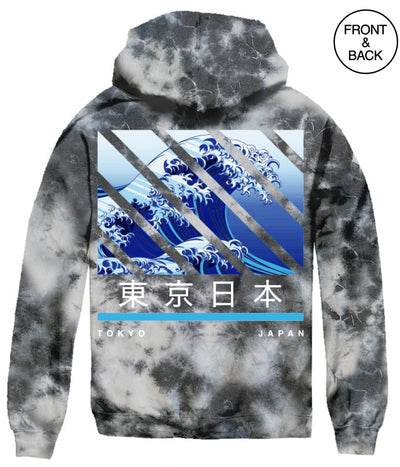 Tokyo Wave Tie Dye Hoodie Mens Hoodies And Sweatshirts