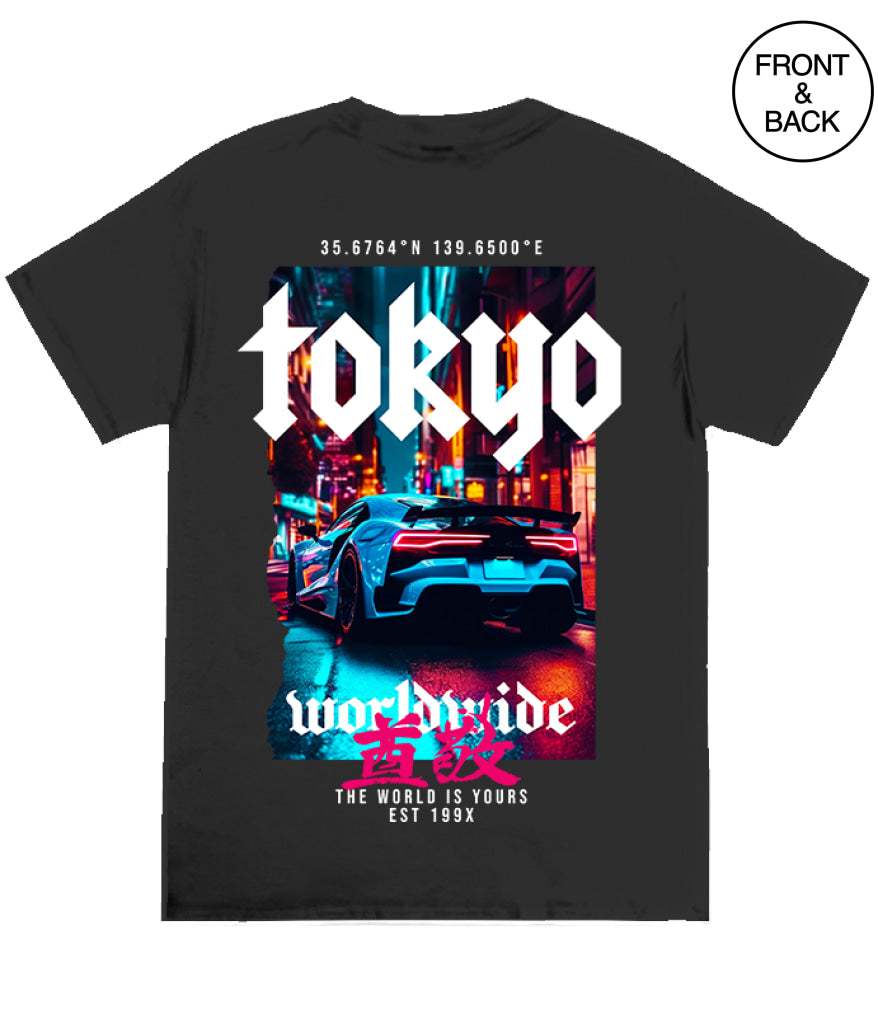 Tokyo Worldwide Car S / Black Men’s Tee