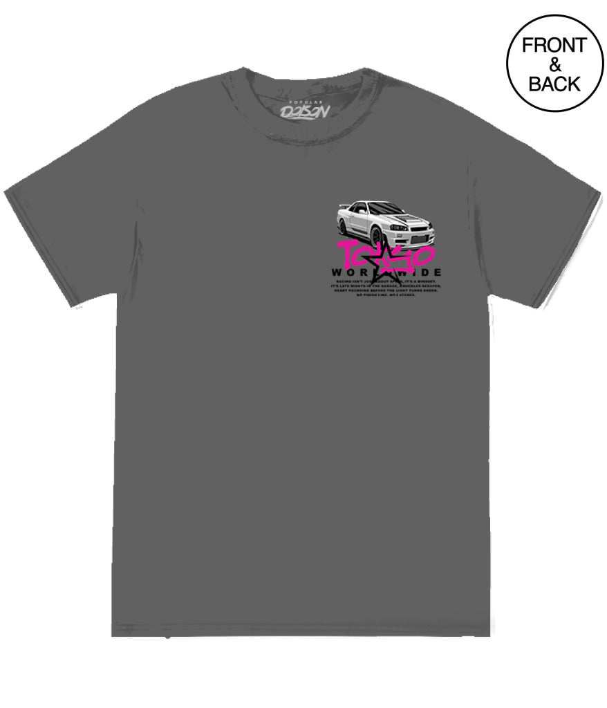 TOKYO WORLDWIDE CAR TEE - S / DARK GREY - Men’s Tee