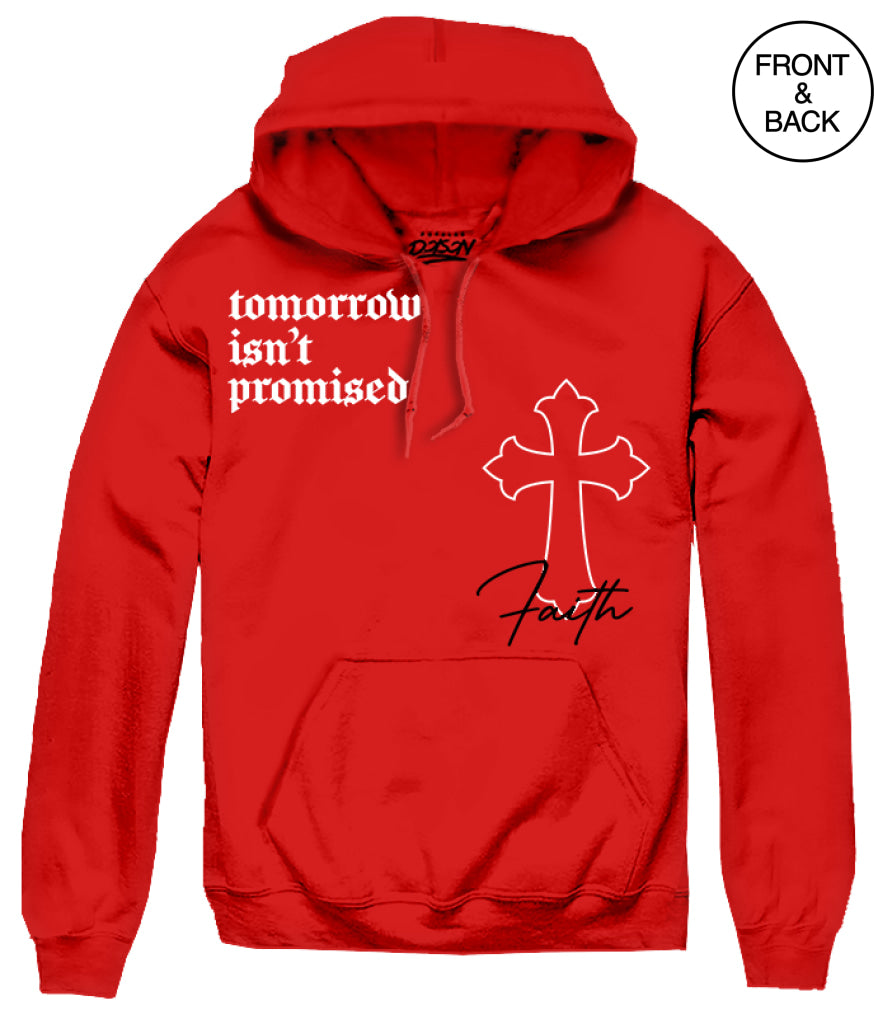 TOMMOROW ISN’T PROMISED HOODIE S / RED Men’s Hoodies and Sweatshirts