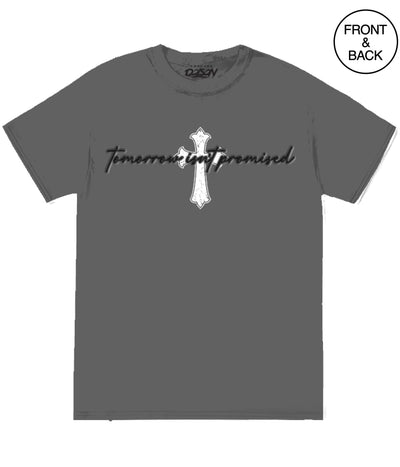 TOMMORROW ISN’T PROMISED TEE - S / DARK GREY - Men’s Tee