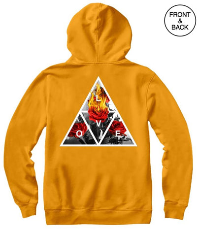 Triangle Rose Flame Hoodie Mens Hoodies And Sweatshirts