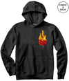 Triangle Rose Flame Hoodie S / Black Mens Hoodies And Sweatshirts