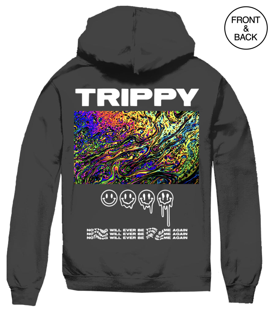 Trippy Melt Smile Fb Hoodie S / Black Mens Hoodies And Sweatshirts