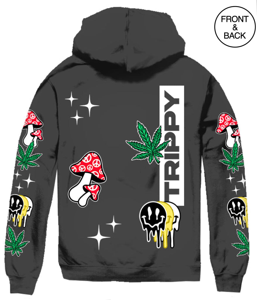 Trippy Mood Hoodie S / Black Mens Hoodies And Sweatshirts