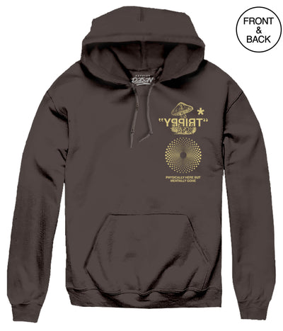 Trippy Mushroom S / Dark Brown Men’s Hoodies And Sweatshirts