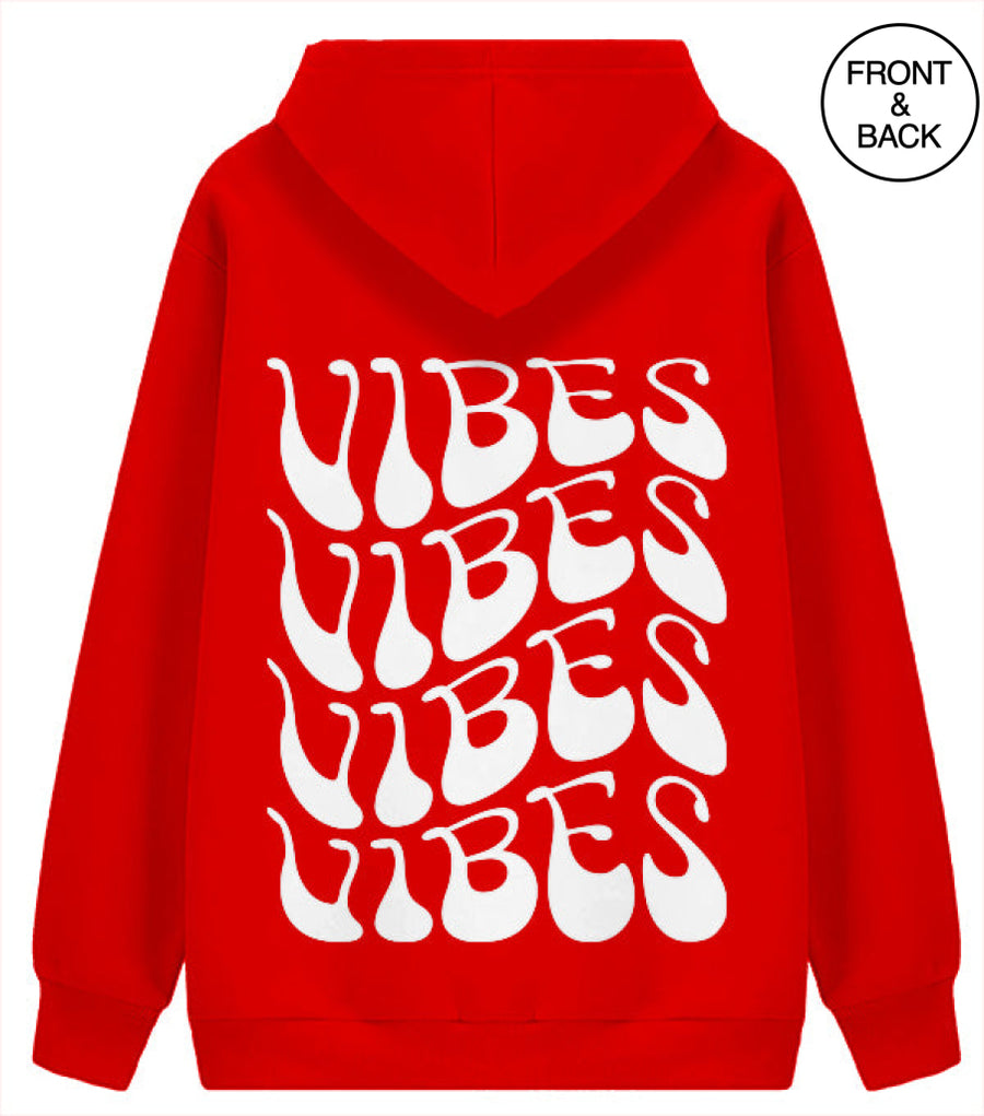 Vibes Wavy Repeat S / Red Junior Hoodies