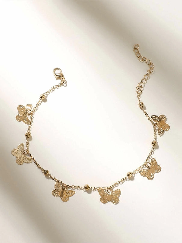 Hollow Out Butterfly Anklet