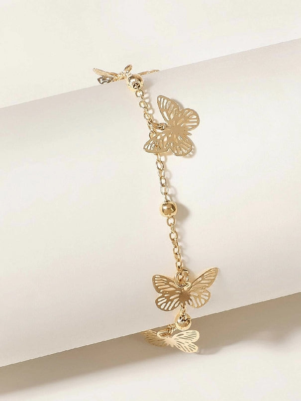 Hollow Out Butterfly Anklet