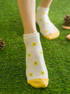 5pairs Daisy Scallop Trim Ankle Socks