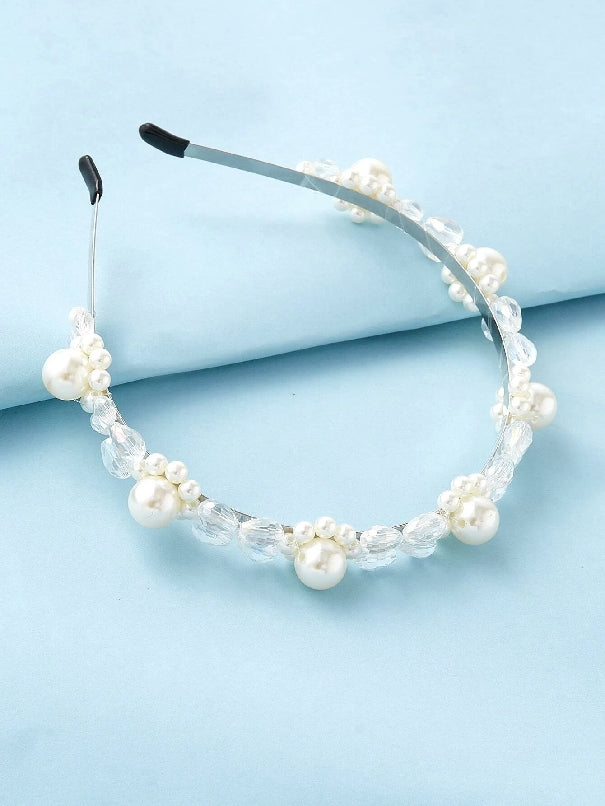Faux Pearl Decor Hair Hoop