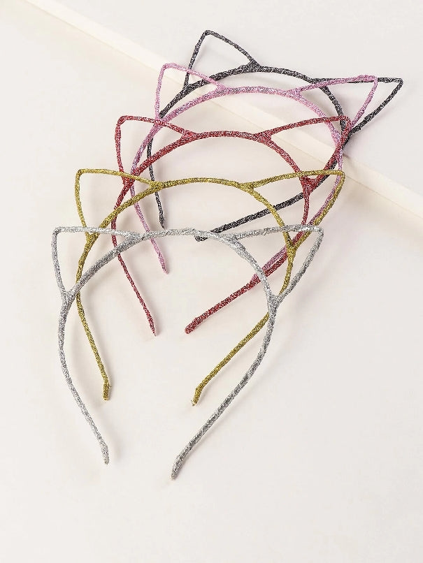 5pc Cat Ear Hair Hoop