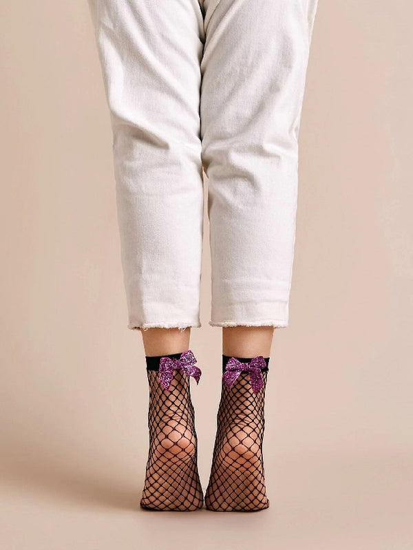 Bow Fishnet Socks – M & A Accessories