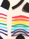 5pairs Rainbow Stripe Mesh Ankle Socks
