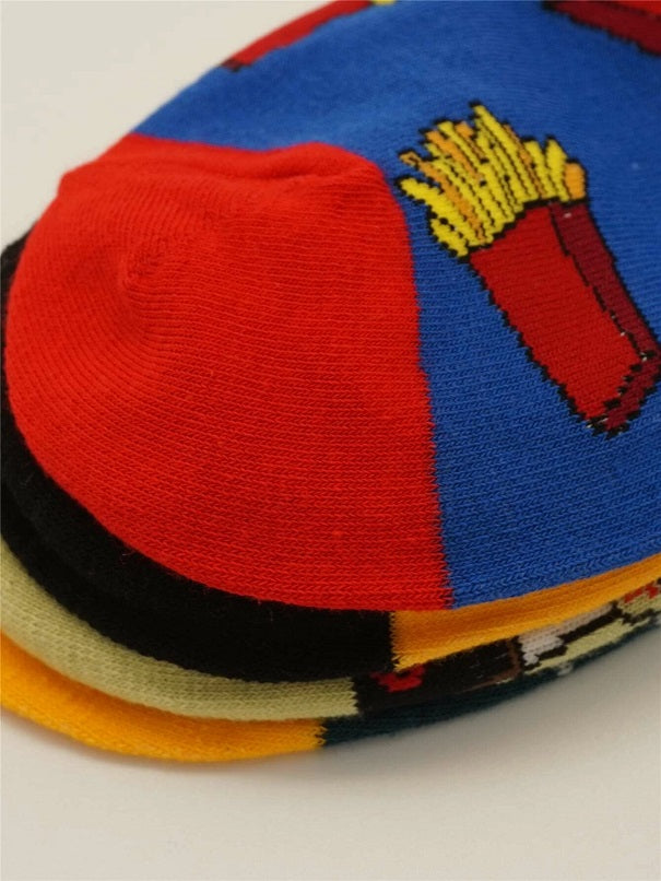 4pairs Cartoon Pattern Ankle Socks