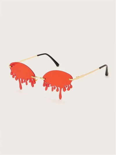 Dripping Oval Sunglasses