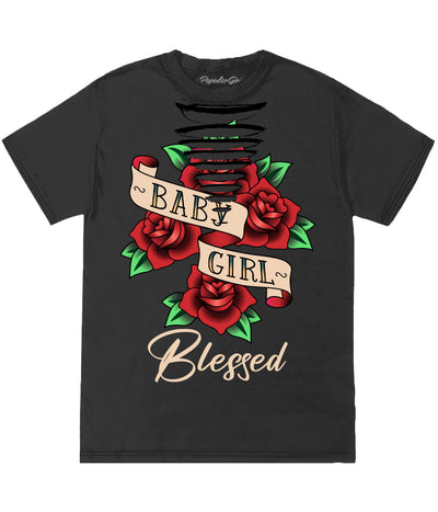 BABYGIRL ROSES DESK COLLAR TEE