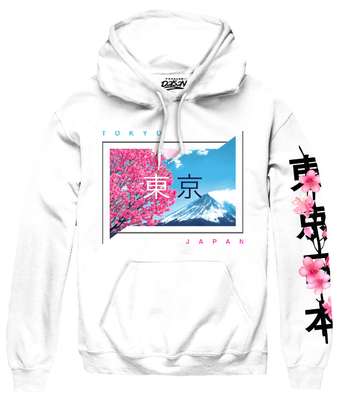 BIG SIZE TOKYO CHERRY BLOSSOM HOODIE