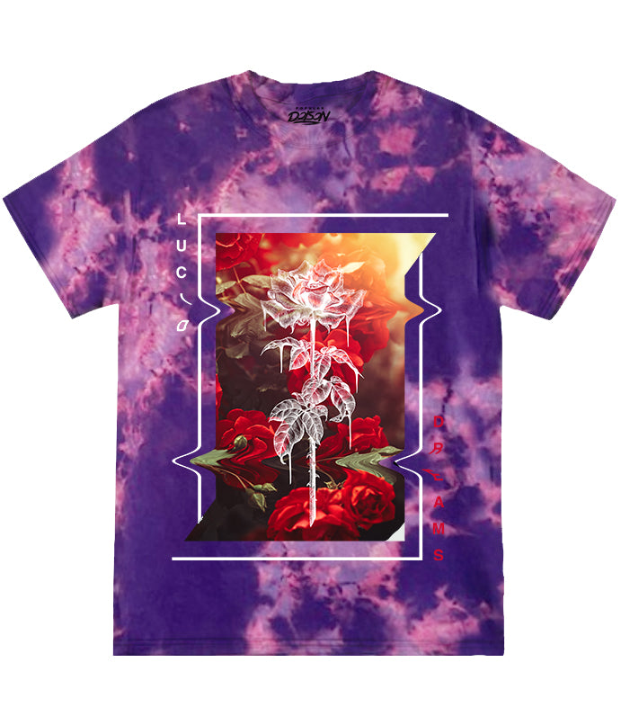 LUCID DREAMS ROSE TIE DYE TEE