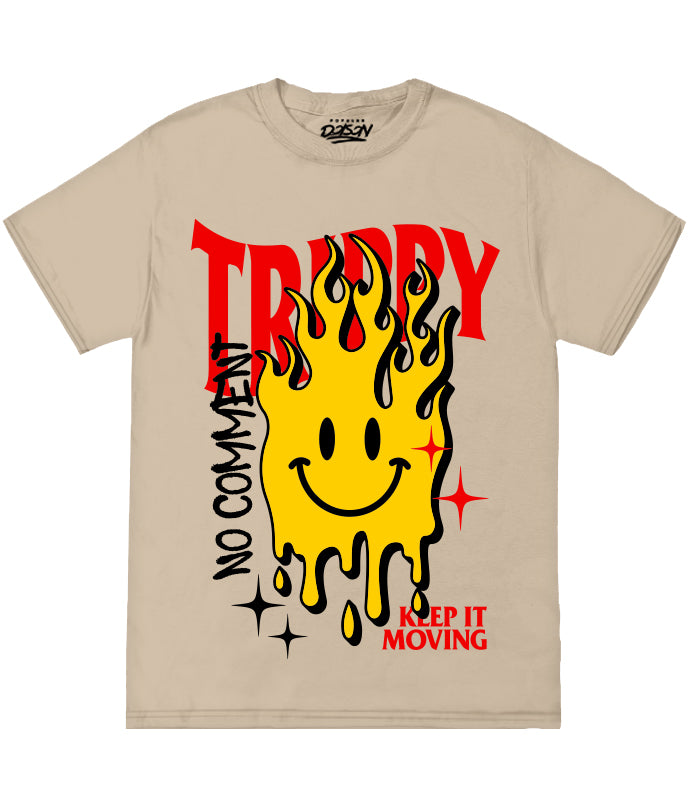 BIG SIZE- SMILEY FLAMES TRIPPY