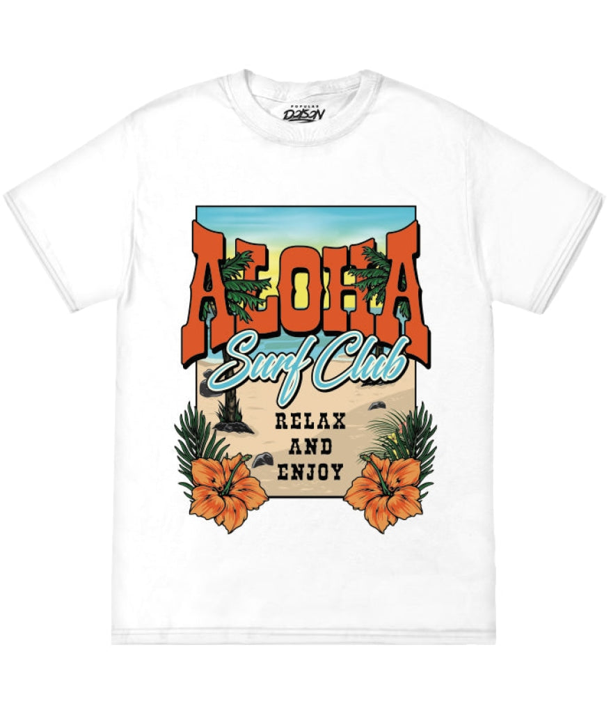Aloha Surf Club Tee S / White Mens Tee