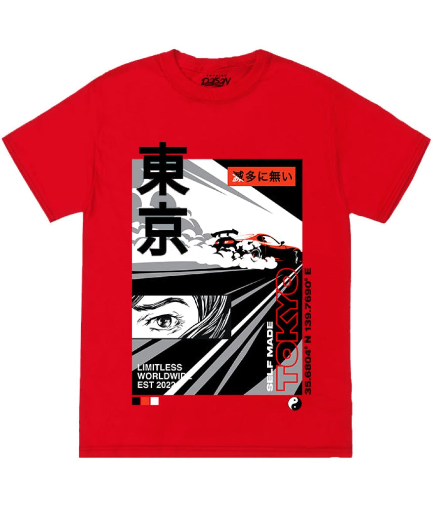 Anime Racing Car S / Red Mens Tee
