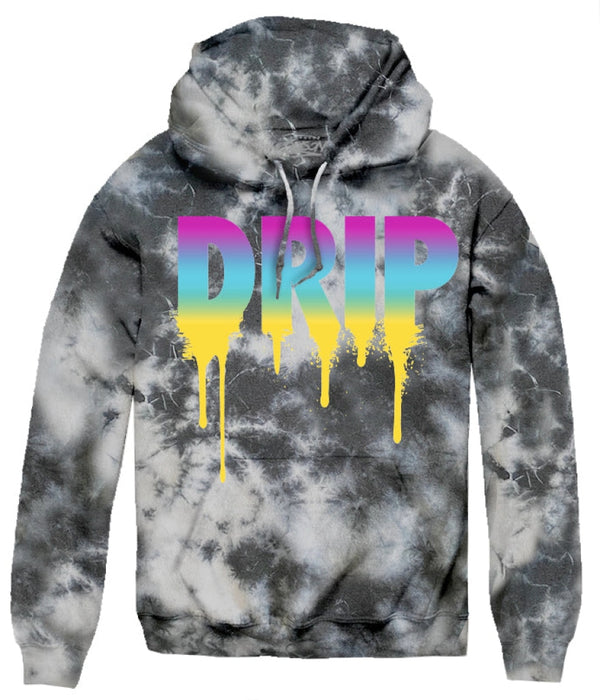 Tie dye drip hoodie Clearance