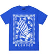 Big Size-Blessed Praying Skull Hand Tee 2X / Royal Mens Tee