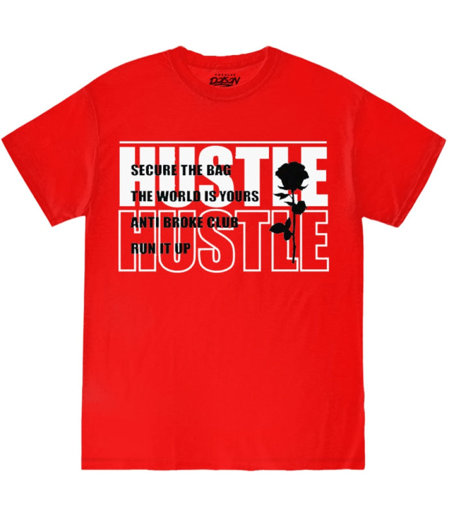 Big Size Hustle Reflect Rose Tee 2Xl / Red Mens Tee