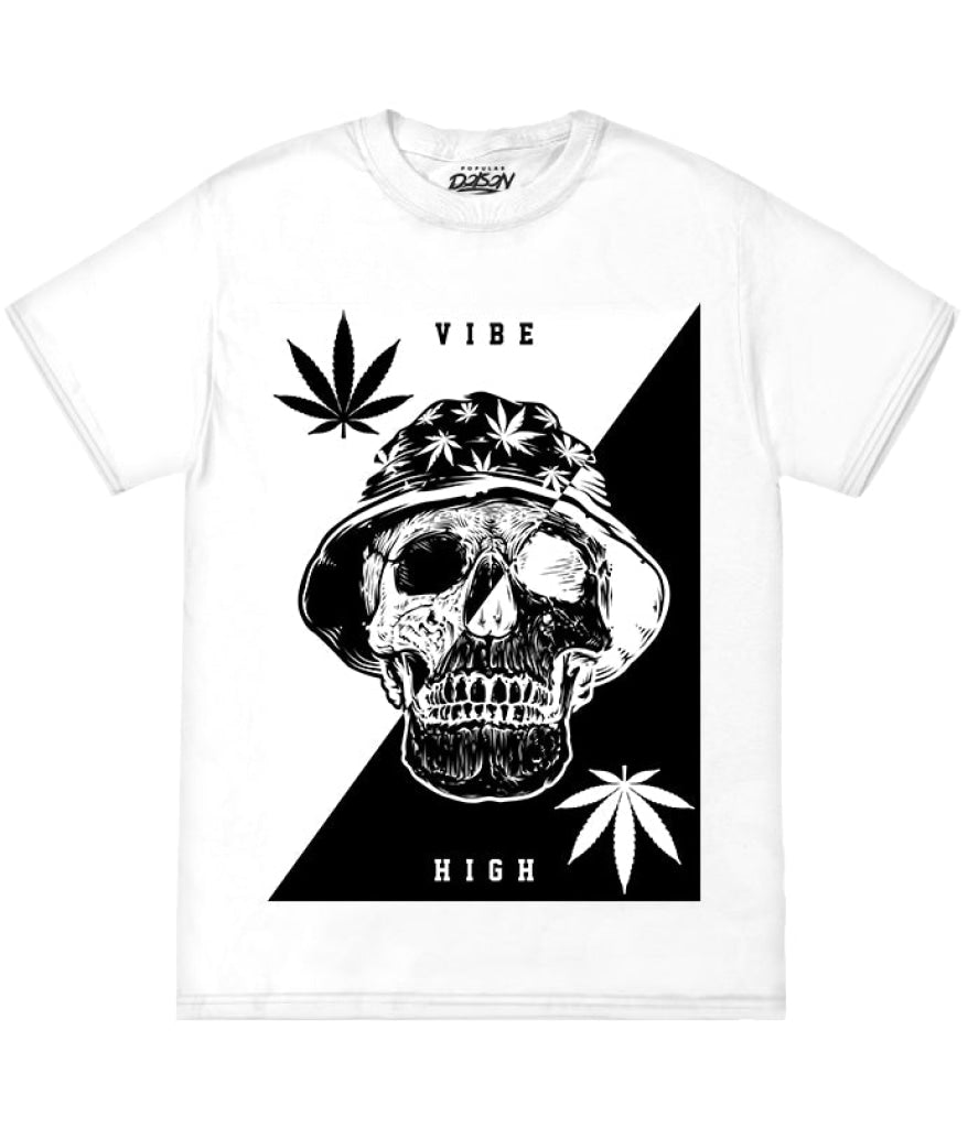 Big Size-Mj Split Skull Tee 2Xl / White Mens Tee