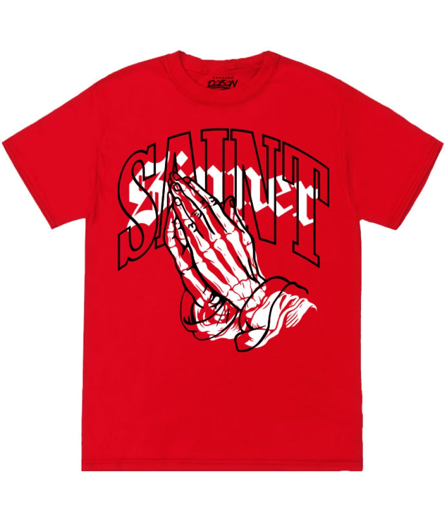 Big Size-Saint Sinner Pray Tee 2Xl / Red Mens Tee