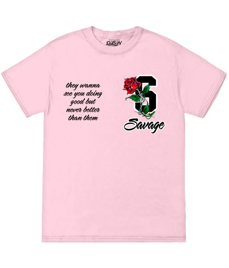 Big Size Savage Rose Tee 2Xl / Pink Mens Tee