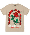 Big Size World Is Your Rose 2X / Sand Mens Tee