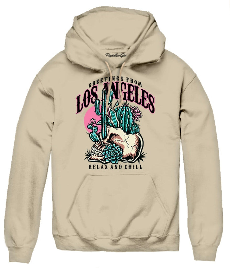 Cactus Skull La Hoodie S / Sand Girls Hoodie/sweatshirts